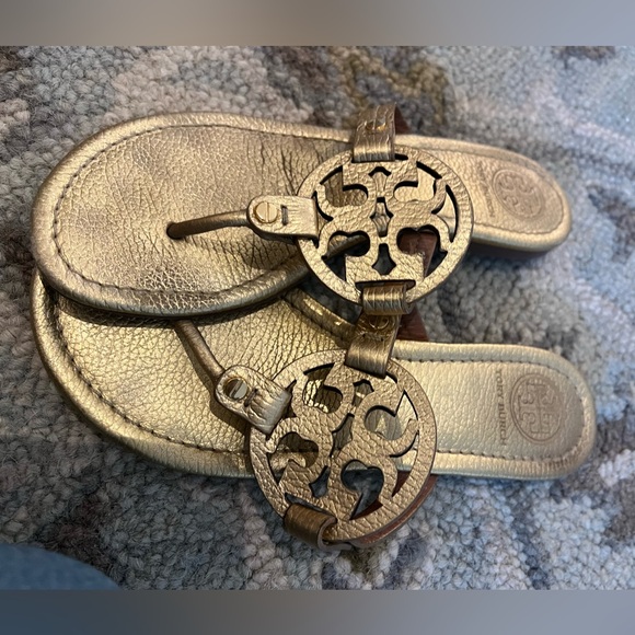 Tory Burch Metallic Thong Miller Sandals - Gold - Picture 5 of 5